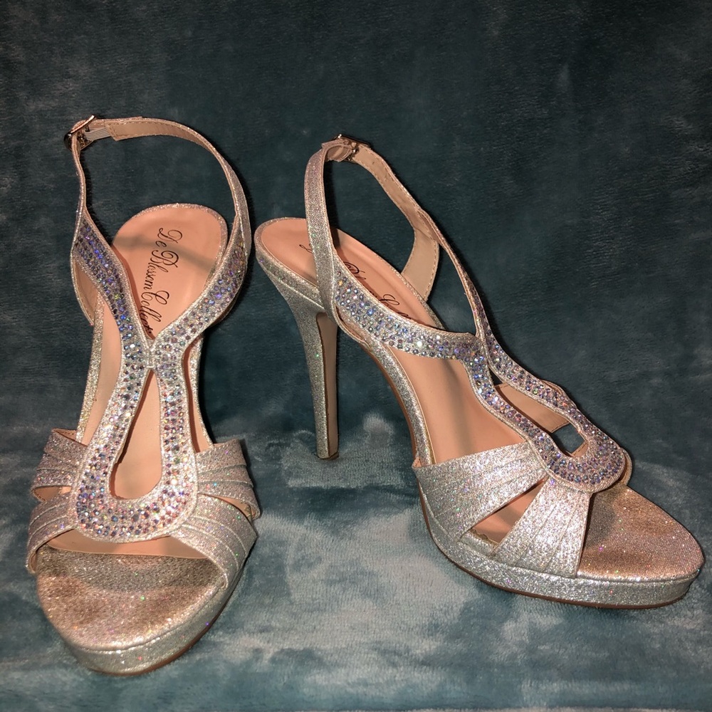Silver Sparkle Heels